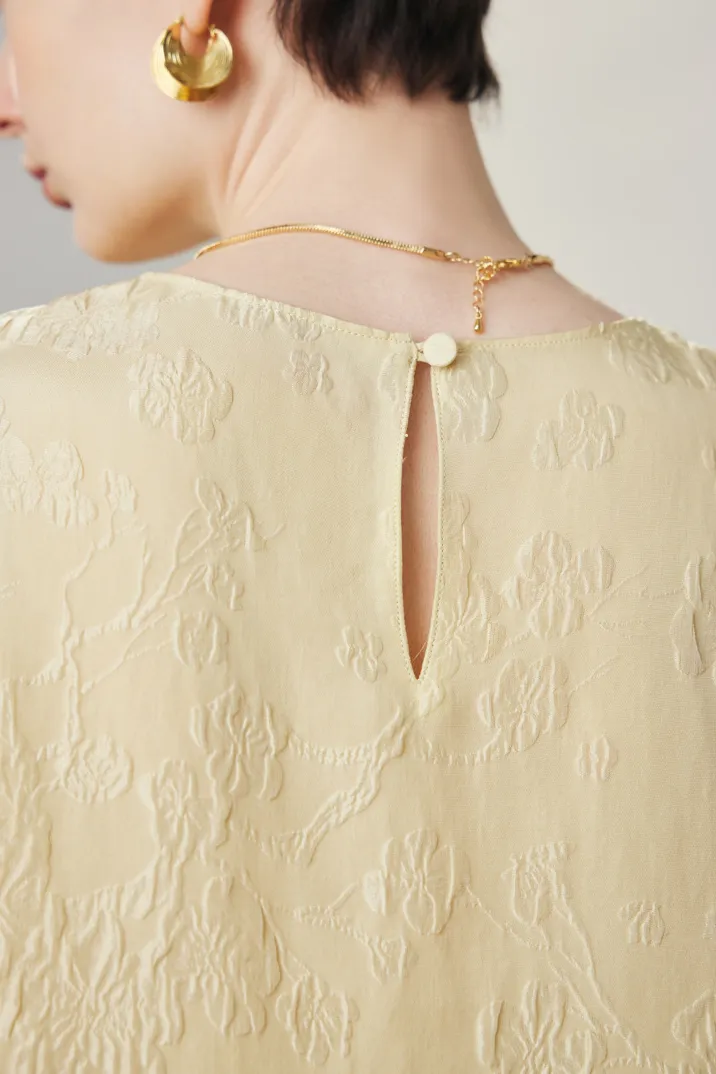 100% Mulberry Silk Embroidered Shell Tank Top