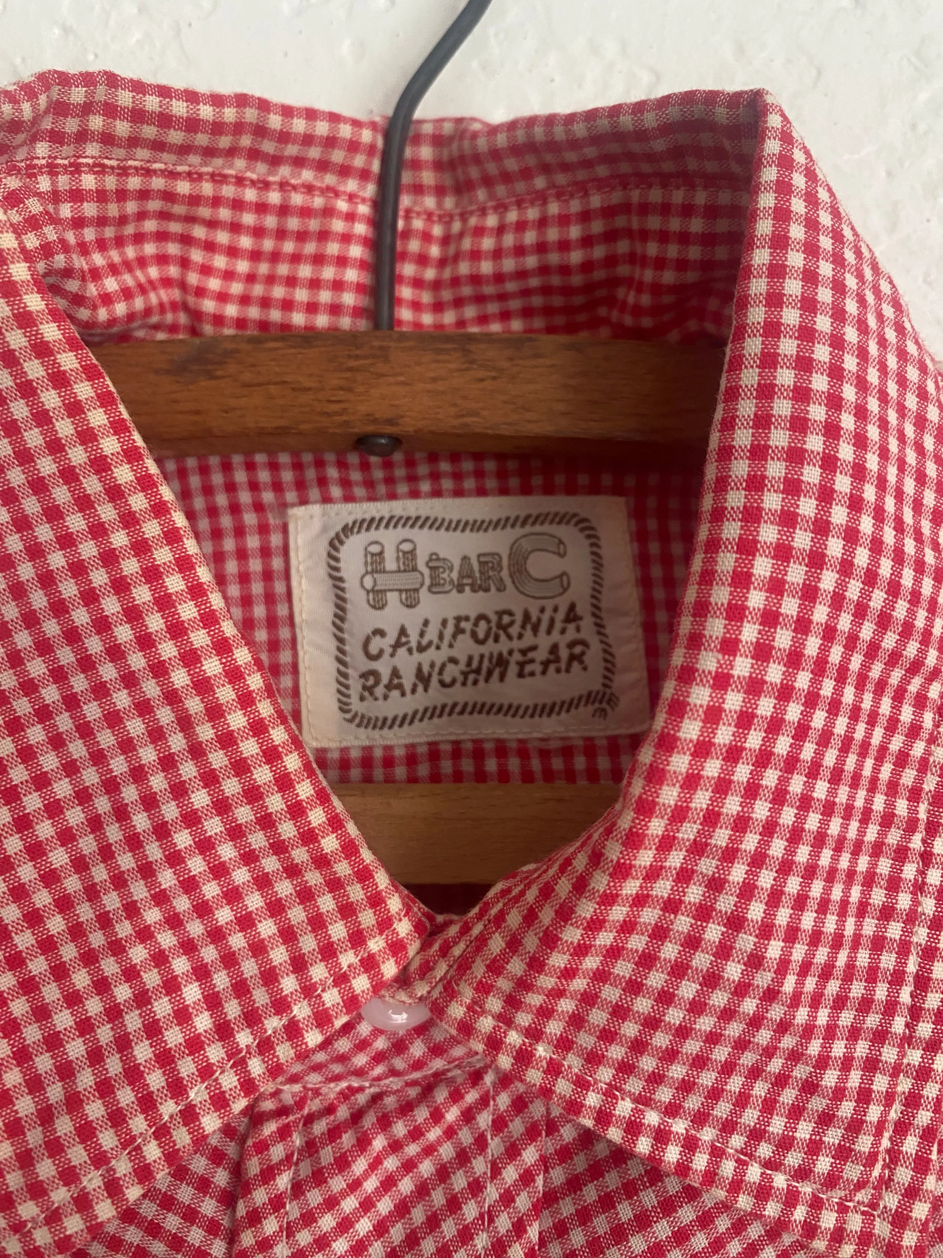 1960s/ 1970s H bar C pearl snap button up shirt plaid medium