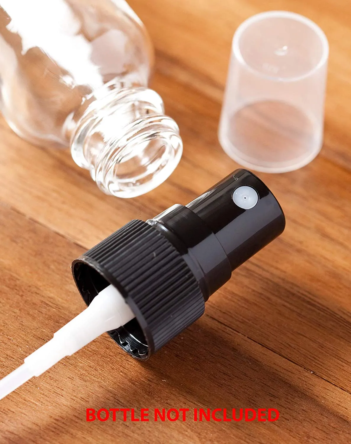20-410 Black Ribbed Fine Mist Spray Top Closure, 3.75 inch dip tube length (12 PACK)