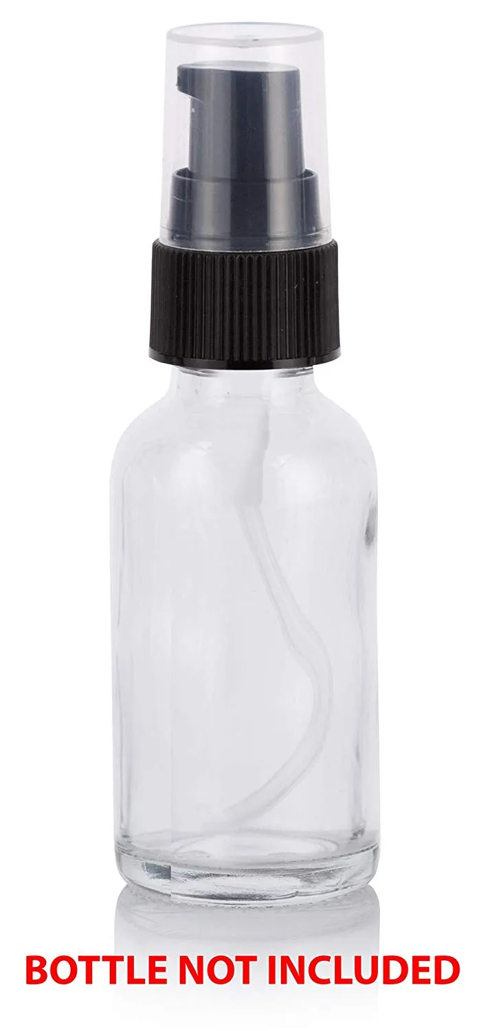 20-410 Black Ribbed Treatment Pump Top Closure, 3.75 inch dip tube length (12 PACK)
