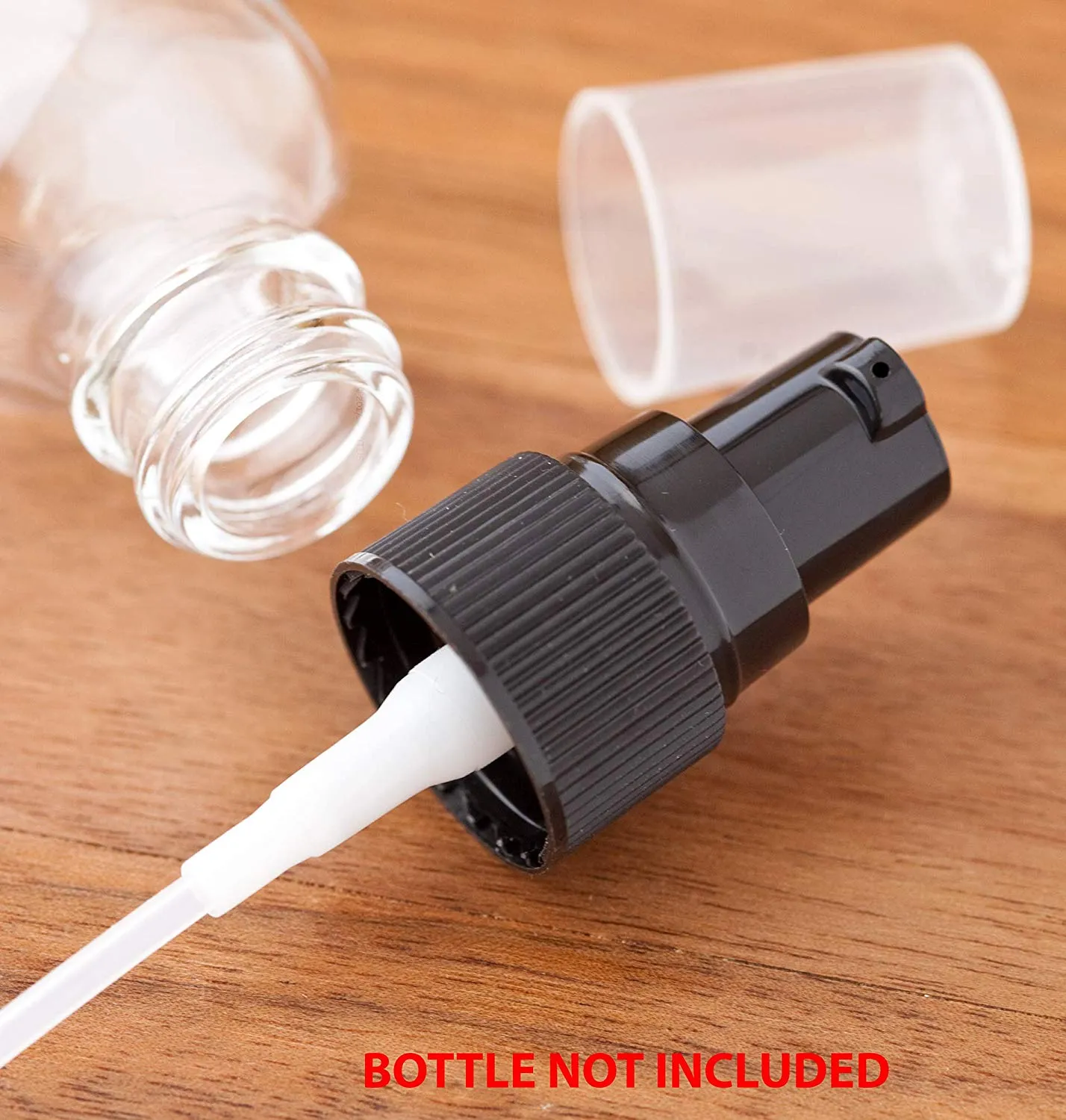 20-410 Black Ribbed Treatment Pump Top Closure, 3.75 inch dip tube length (12 PACK)