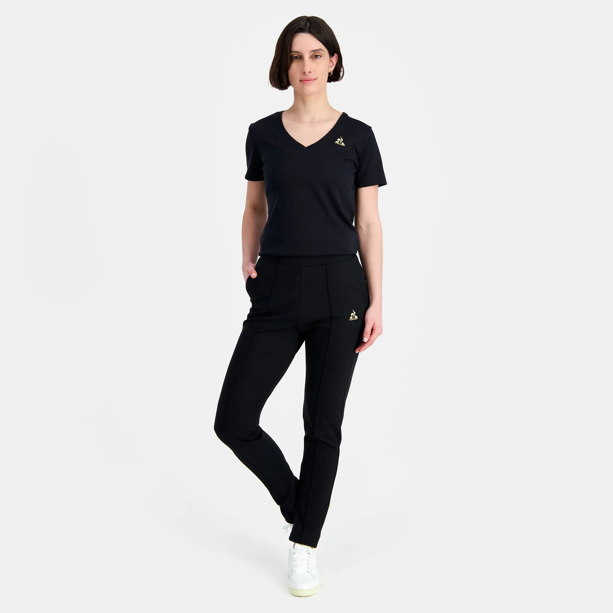 2310691-COQ D'OR Tee SS N°1 W black | T-shirt Femme en interlock lyocell/coton