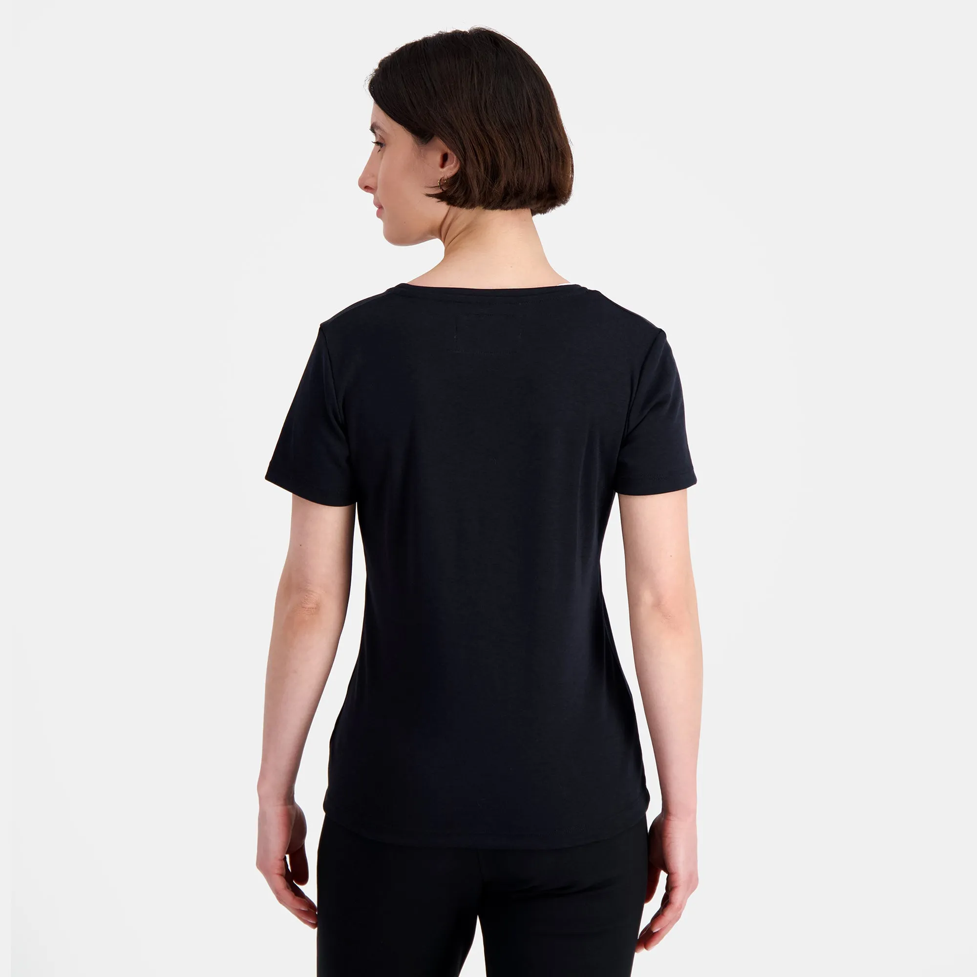 2310691-COQ D'OR Tee SS N°1 W black | T-shirt Femme en interlock lyocell/coton