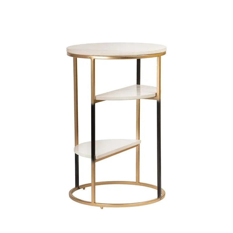 3 Marble Gold Side Table