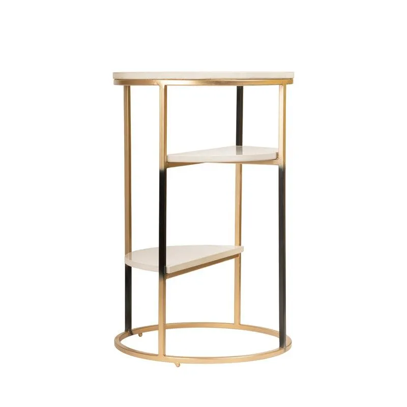 3 Marble Gold Side Table