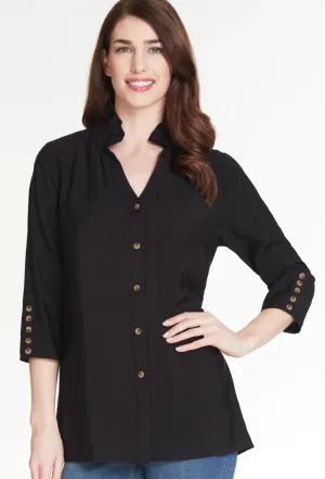 5-BTTN PLKT 3/4 SLV WIRE COLLAR Y-NK BTTN