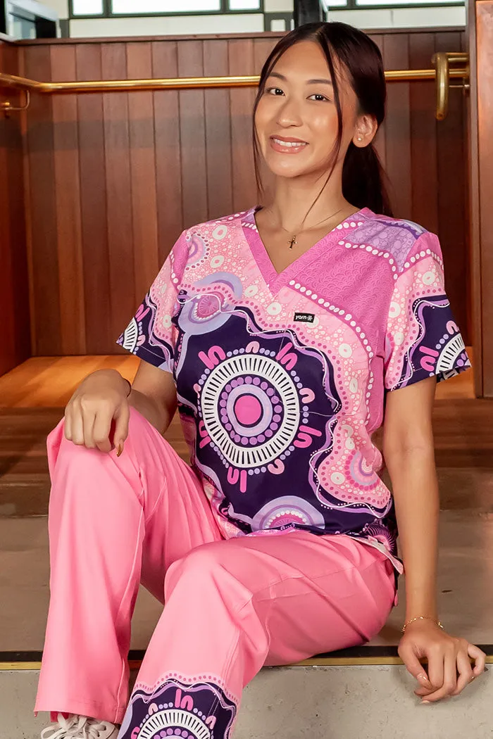 A Woman’s Connection Women’s Three Pocket Scrub Top