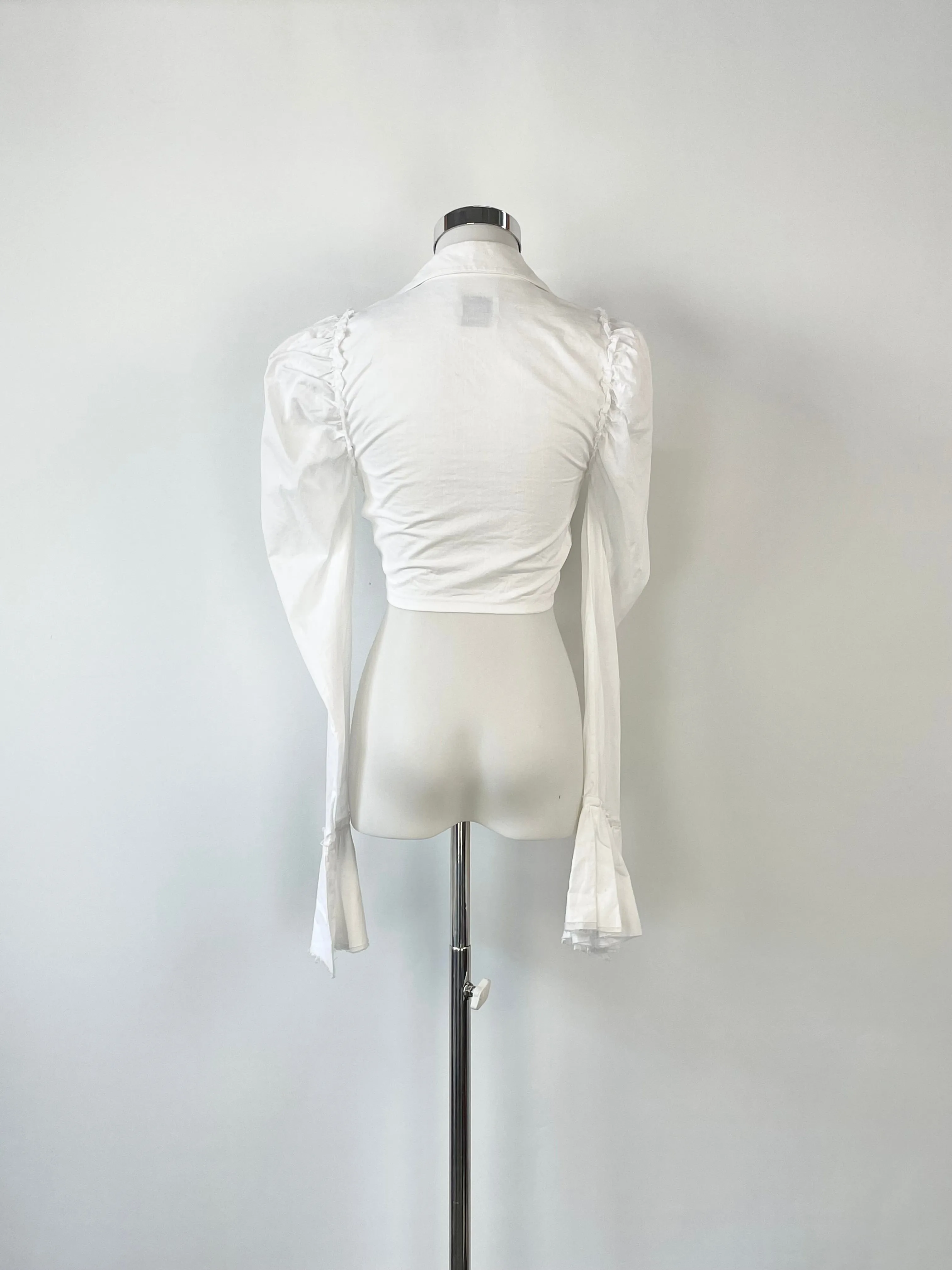 Aje White Crisp Cotton Crop Top - AU8