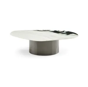 ALISTAIR Natural Marble Round Corner Coffee Table