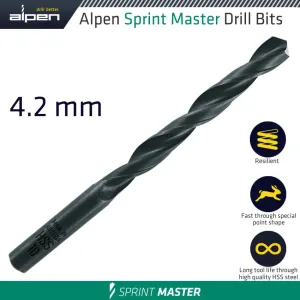 Alpen Hss Sprint Master 4.2Mm X1 615042 Sleeved Din338 Alpen Drill Bit
