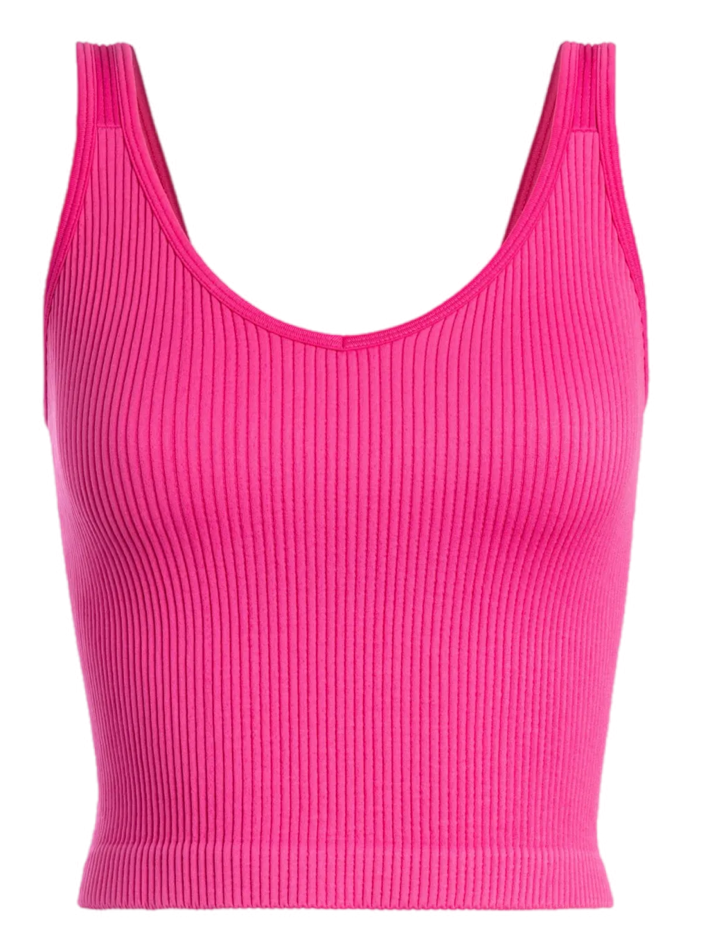 Always Fly Ribbed V Neck Cropped Tank