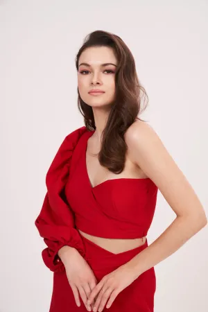 AM to PM One-Shoulder Top