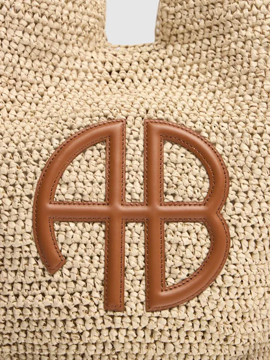 ANINE BING   Large Leah Hobo raffia effect bag 