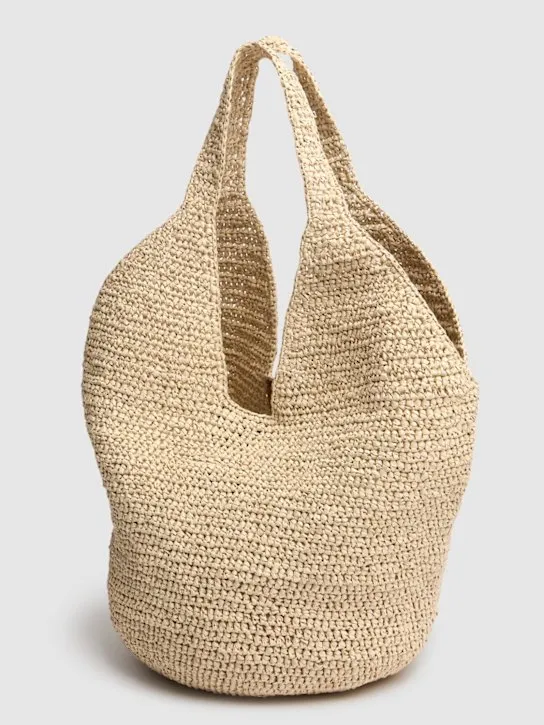 ANINE BING   Large Leah Hobo raffia effect bag 
