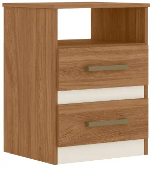 Apolo Nightstand -  Natural/White Flex