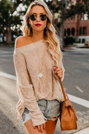 Apricot Drop Shoulder Lightweight Knitwear