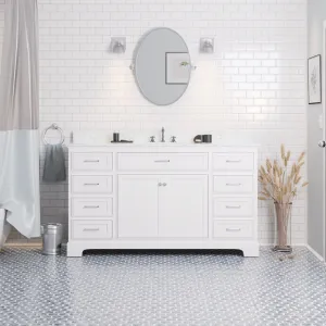 Aria 60-inch Single Vanity with Engineered Marble Top