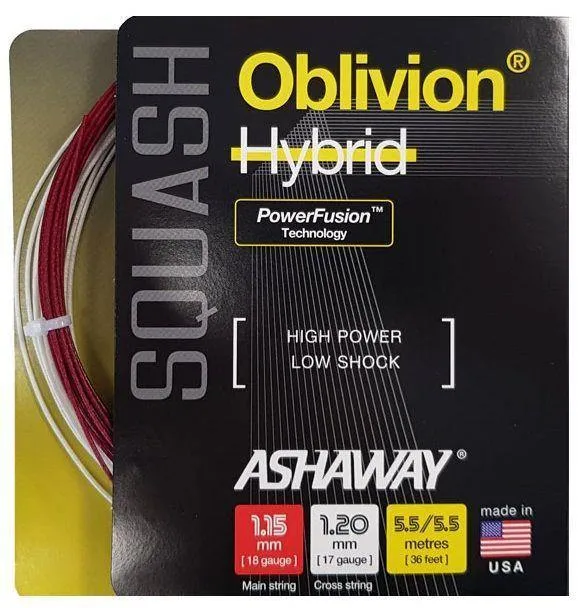 Ashaway Oblivion Hybrid Squash String Set