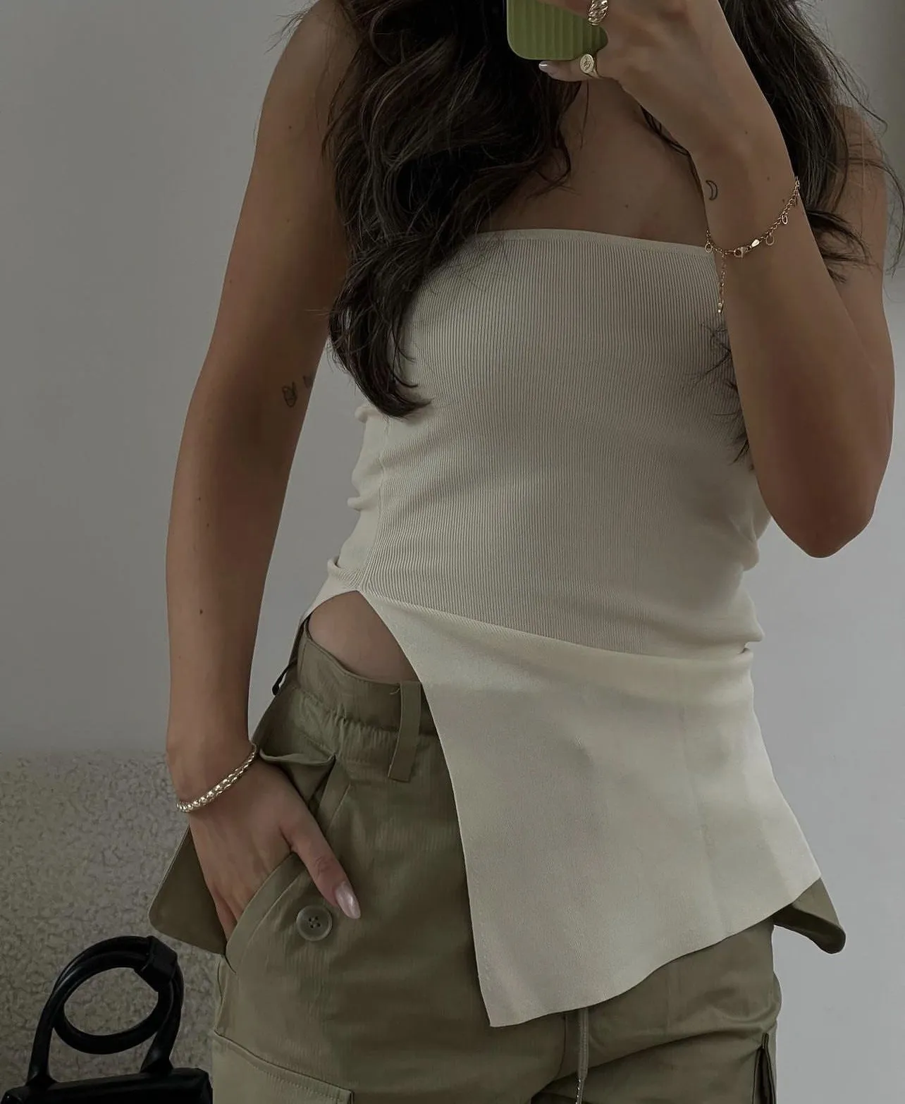 Asymmetric Slit Tube Top