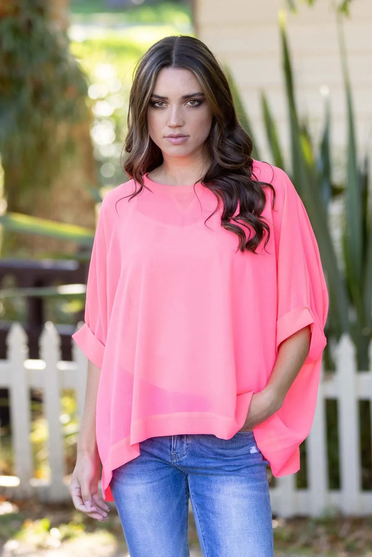 Augustine Lola Swing Top in Fluro Pink or Baby Pink