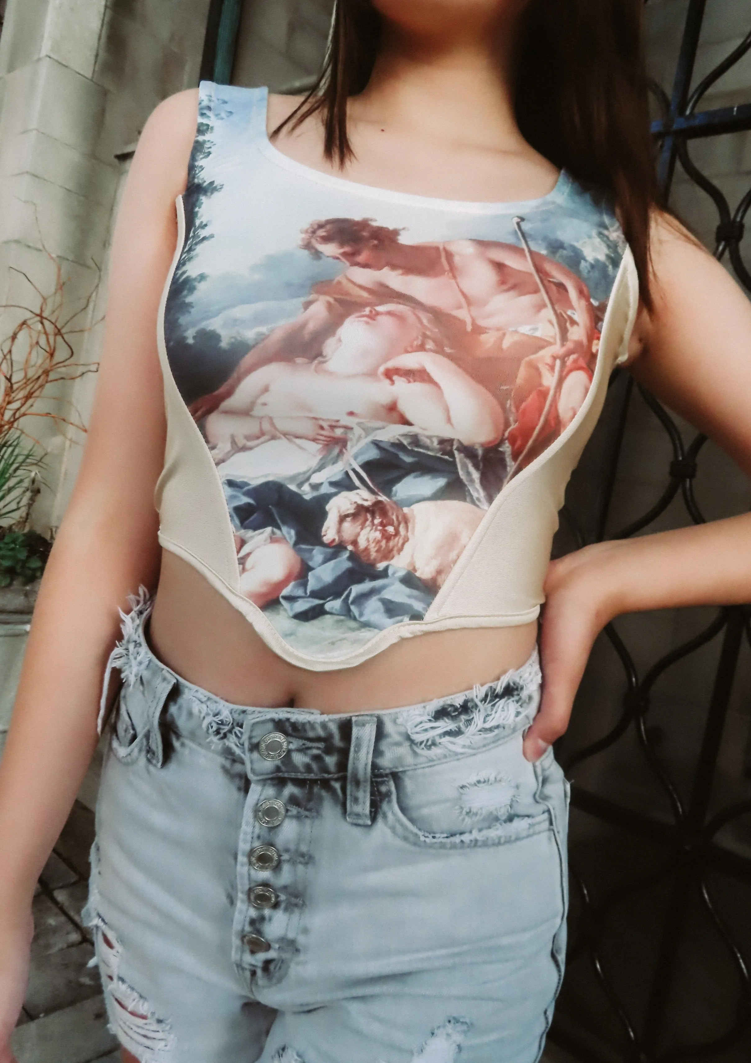 Aurel Print Corset Top
