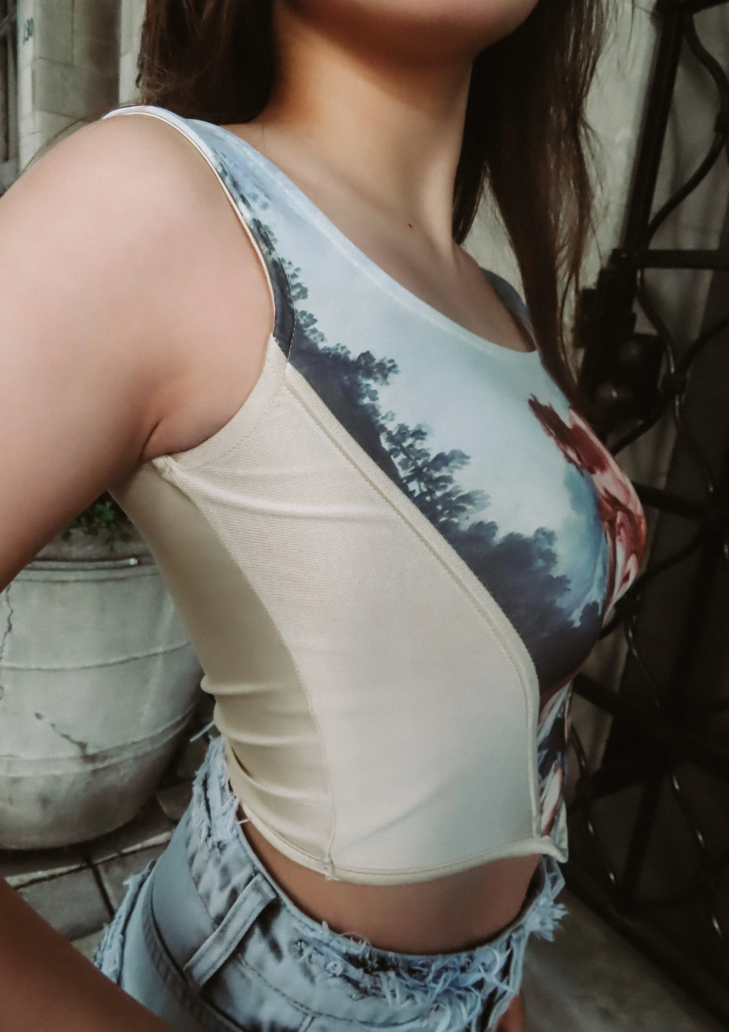 Aurel Print Corset Top