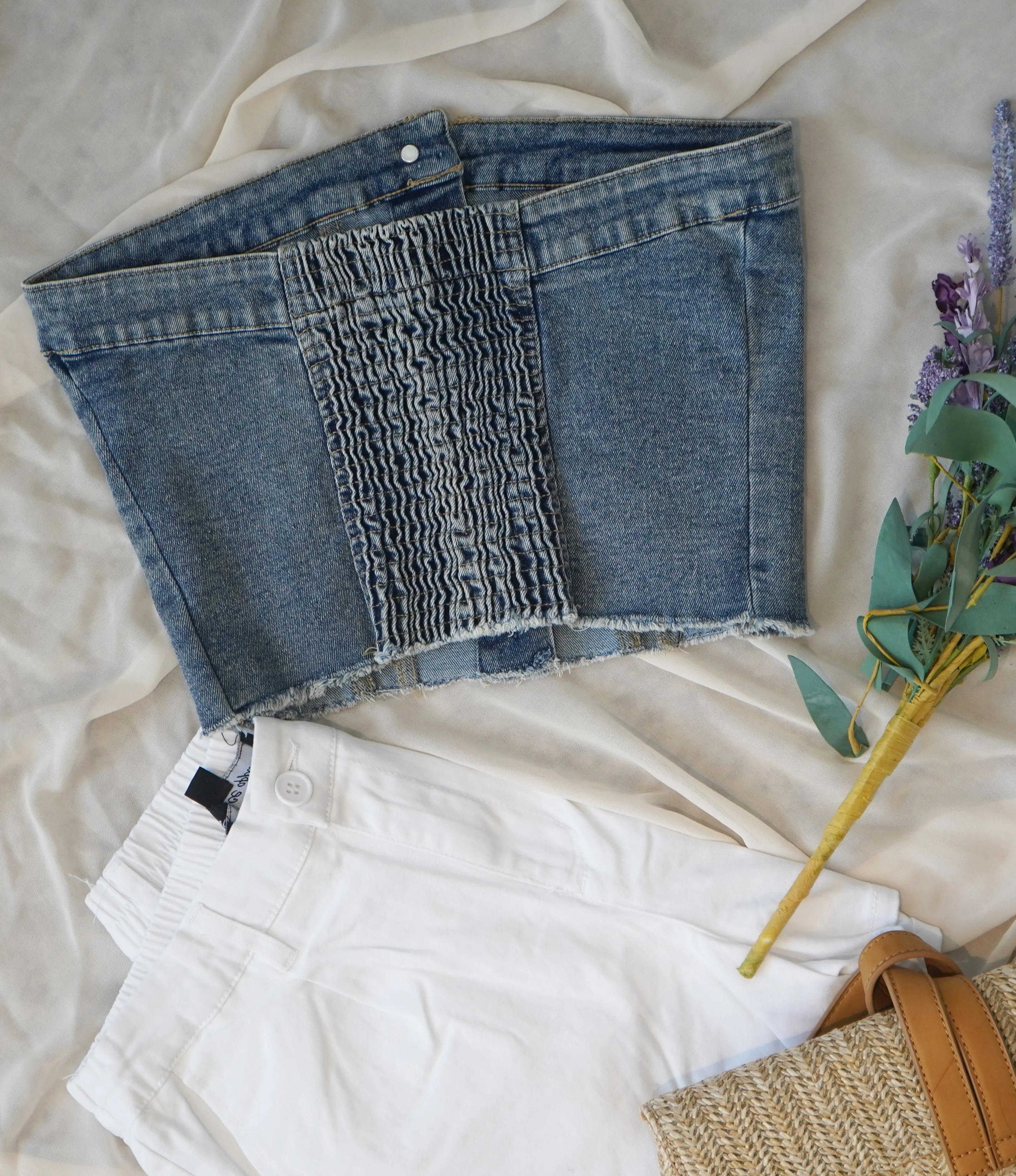BACK SMOCKED TUBE TOP