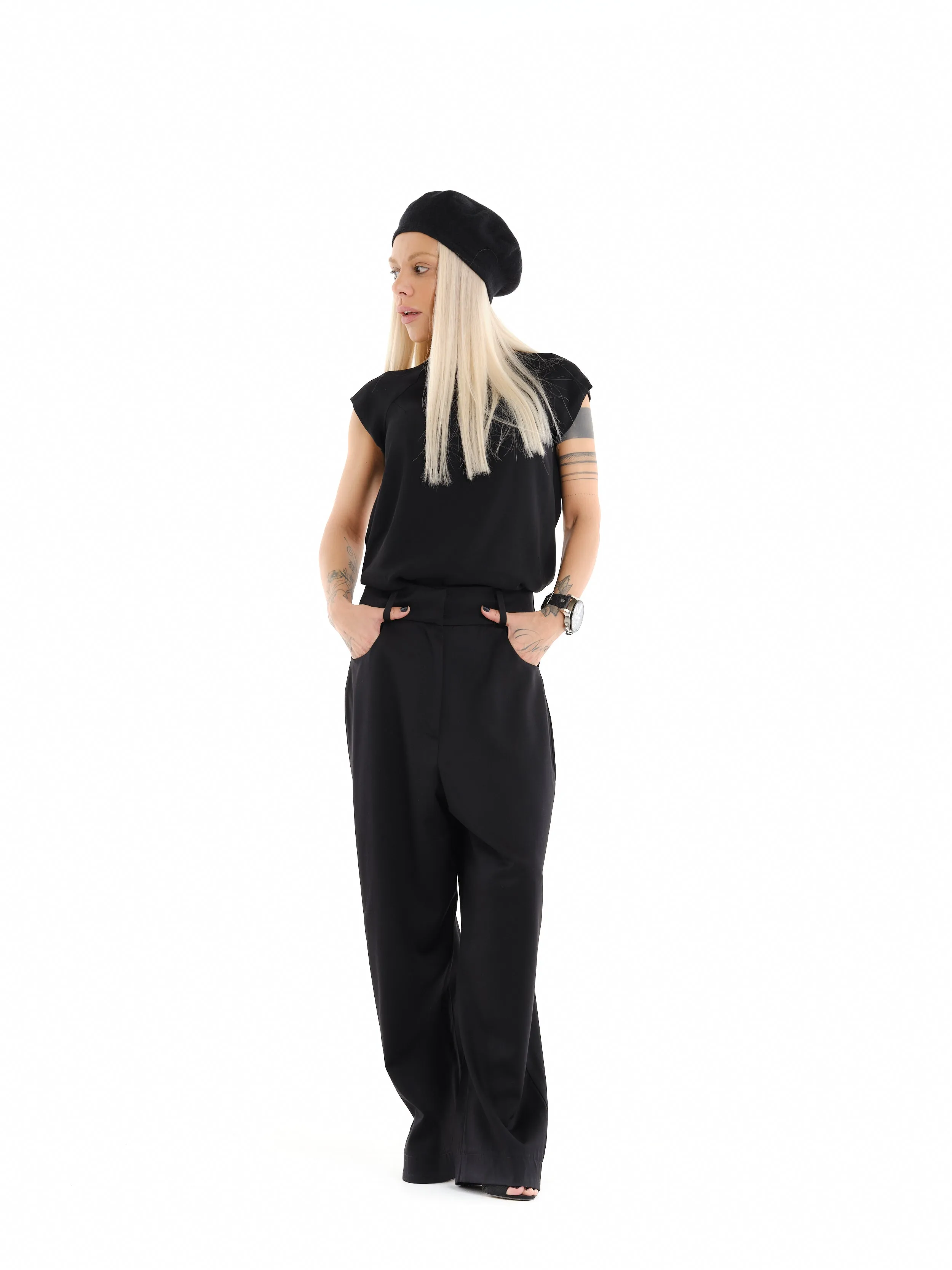 Backless Black T-Shirt
