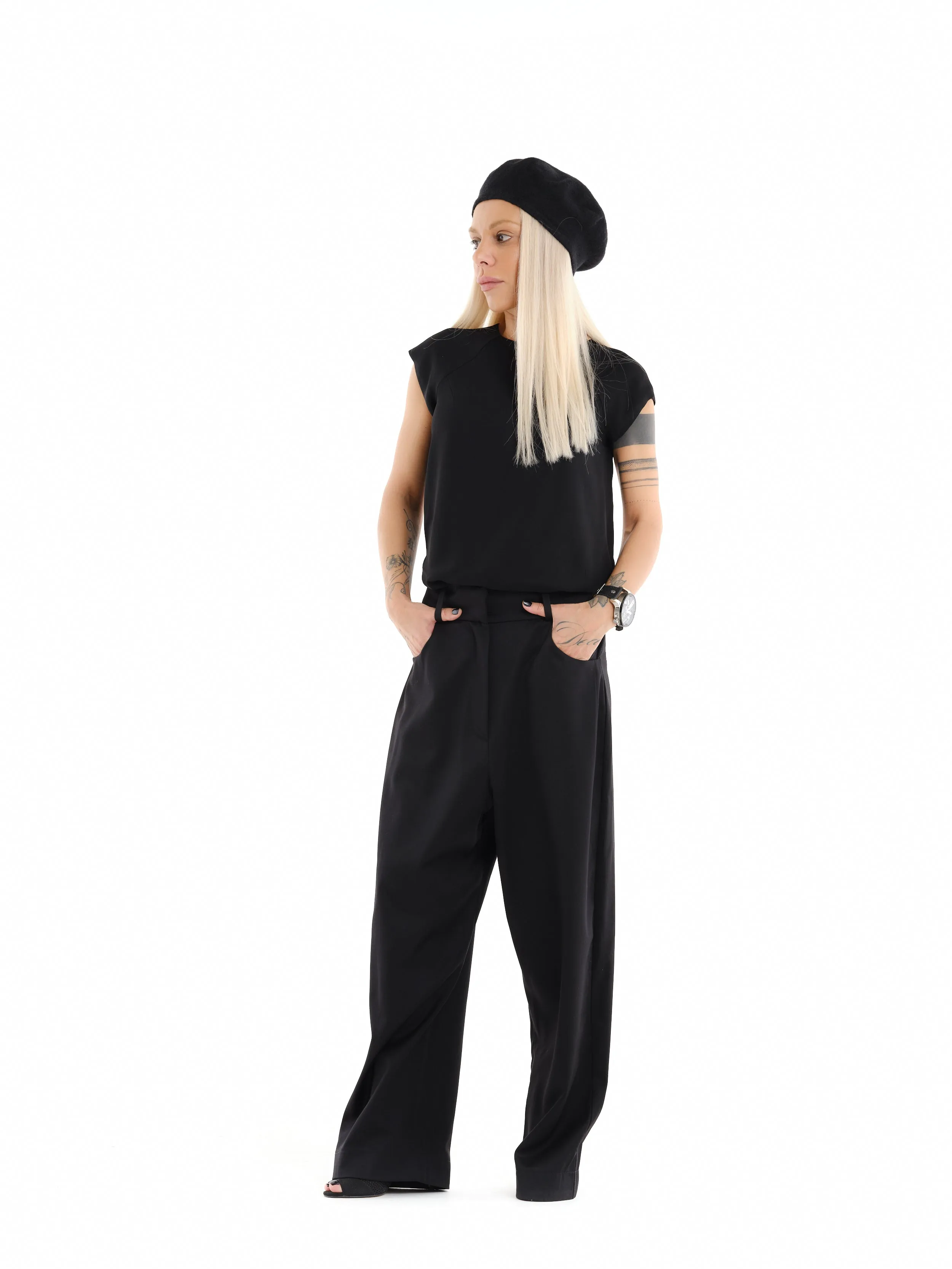 Backless Black T-Shirt