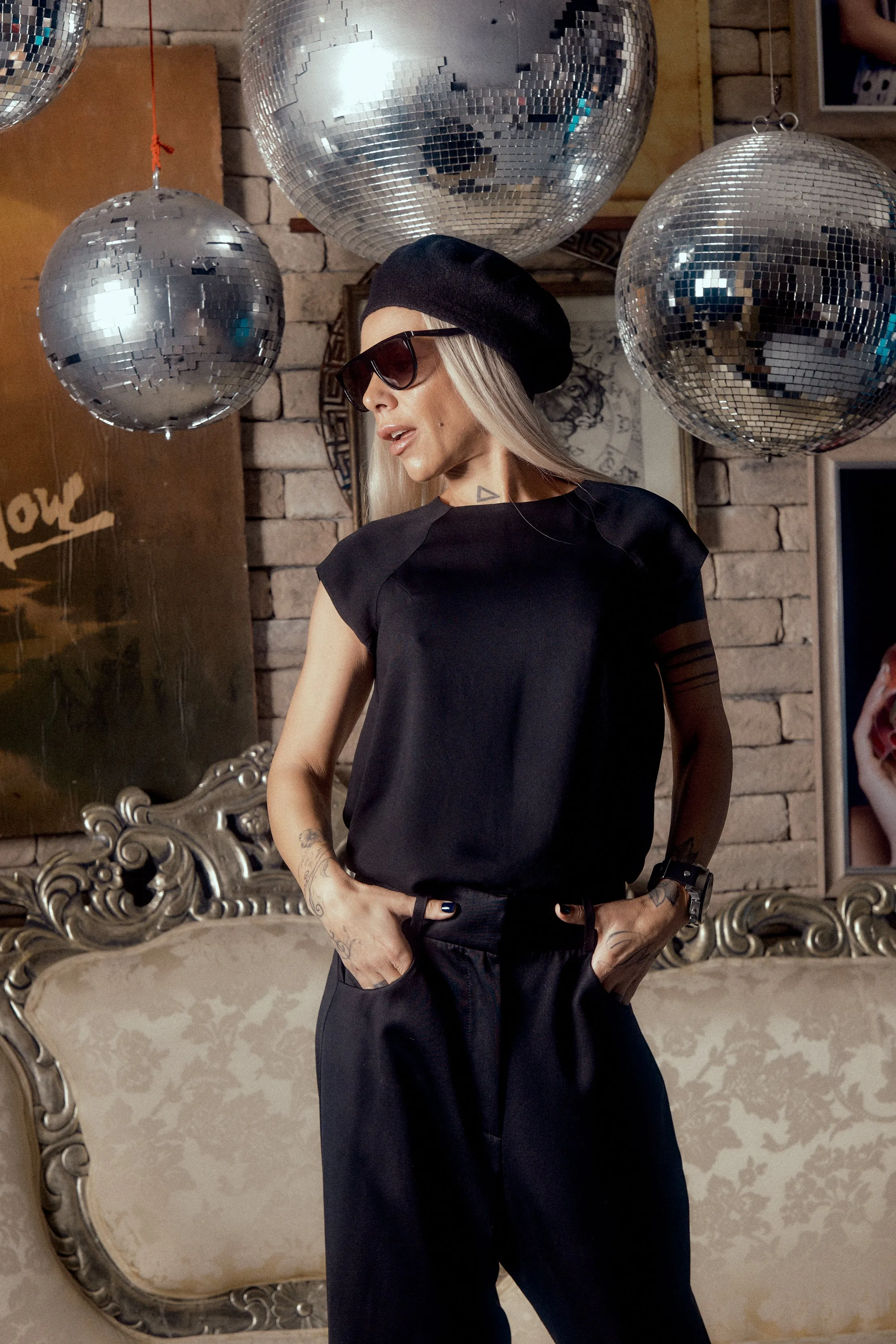 Backless Black T-Shirt