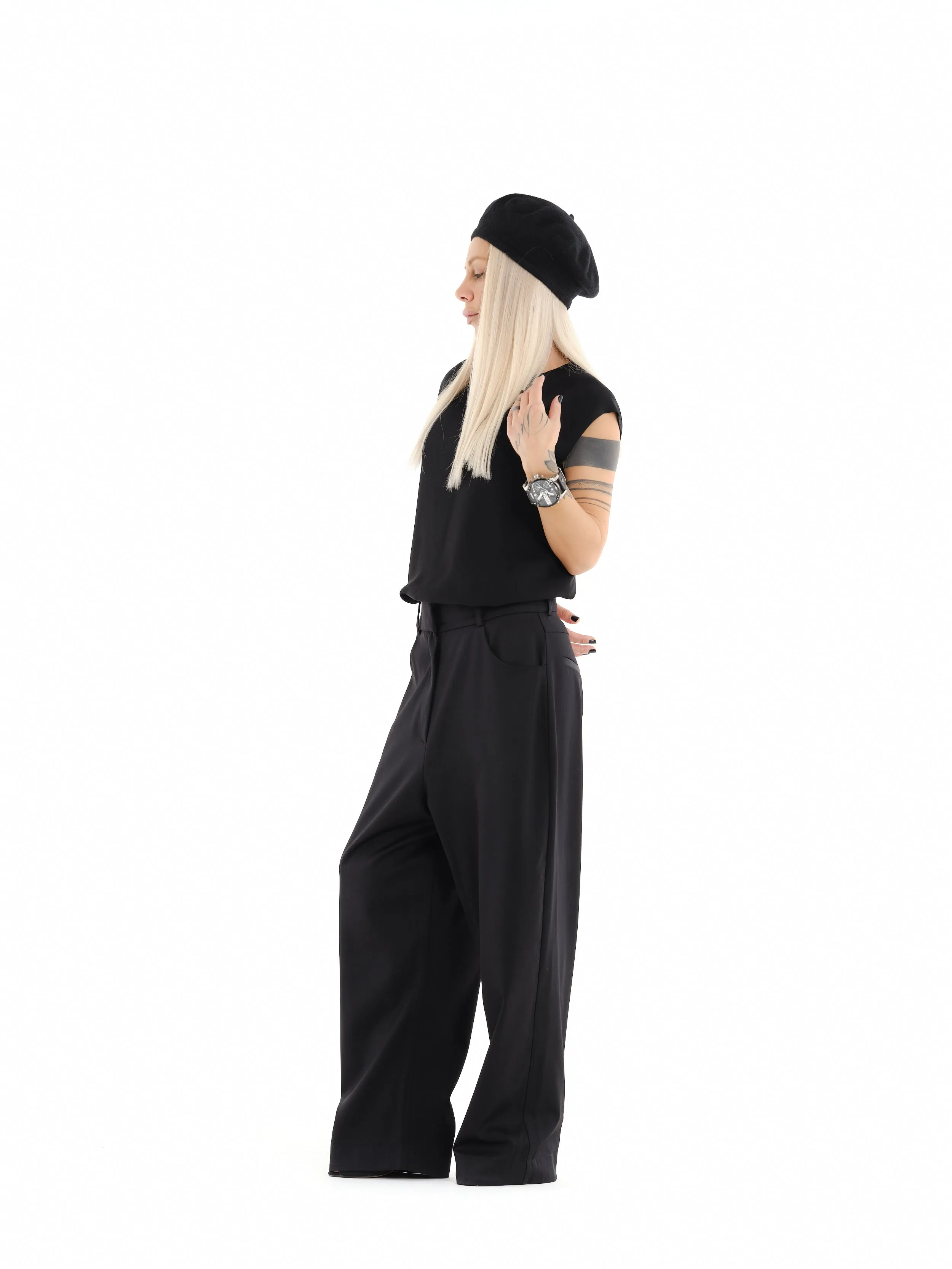 Backless Black T-Shirt