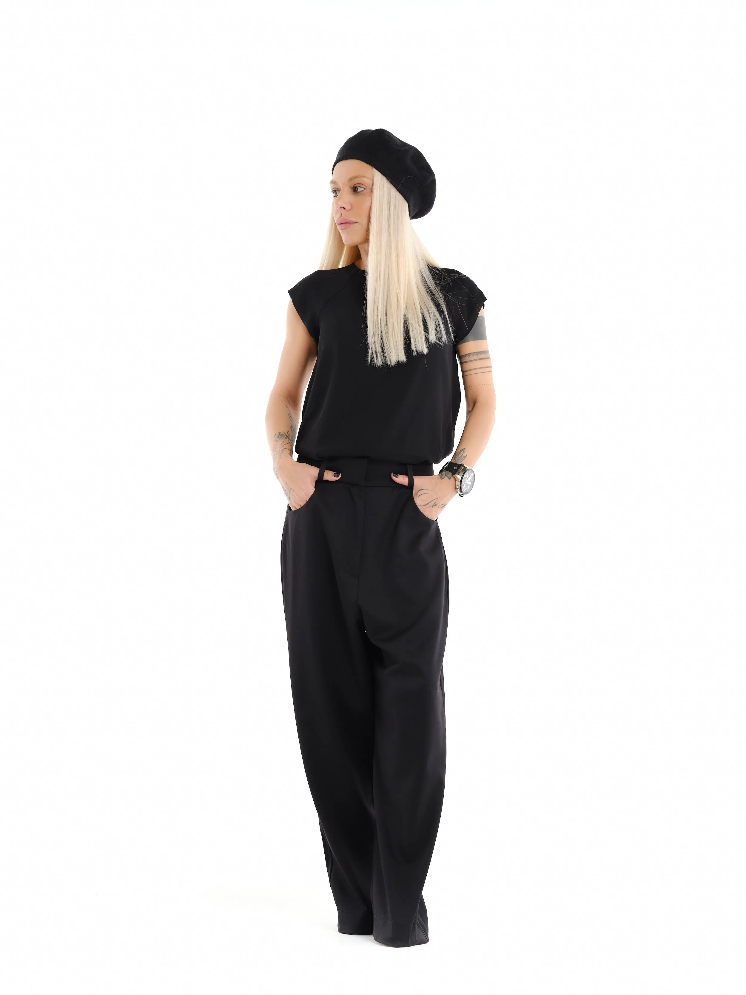 Backless Black T-Shirt