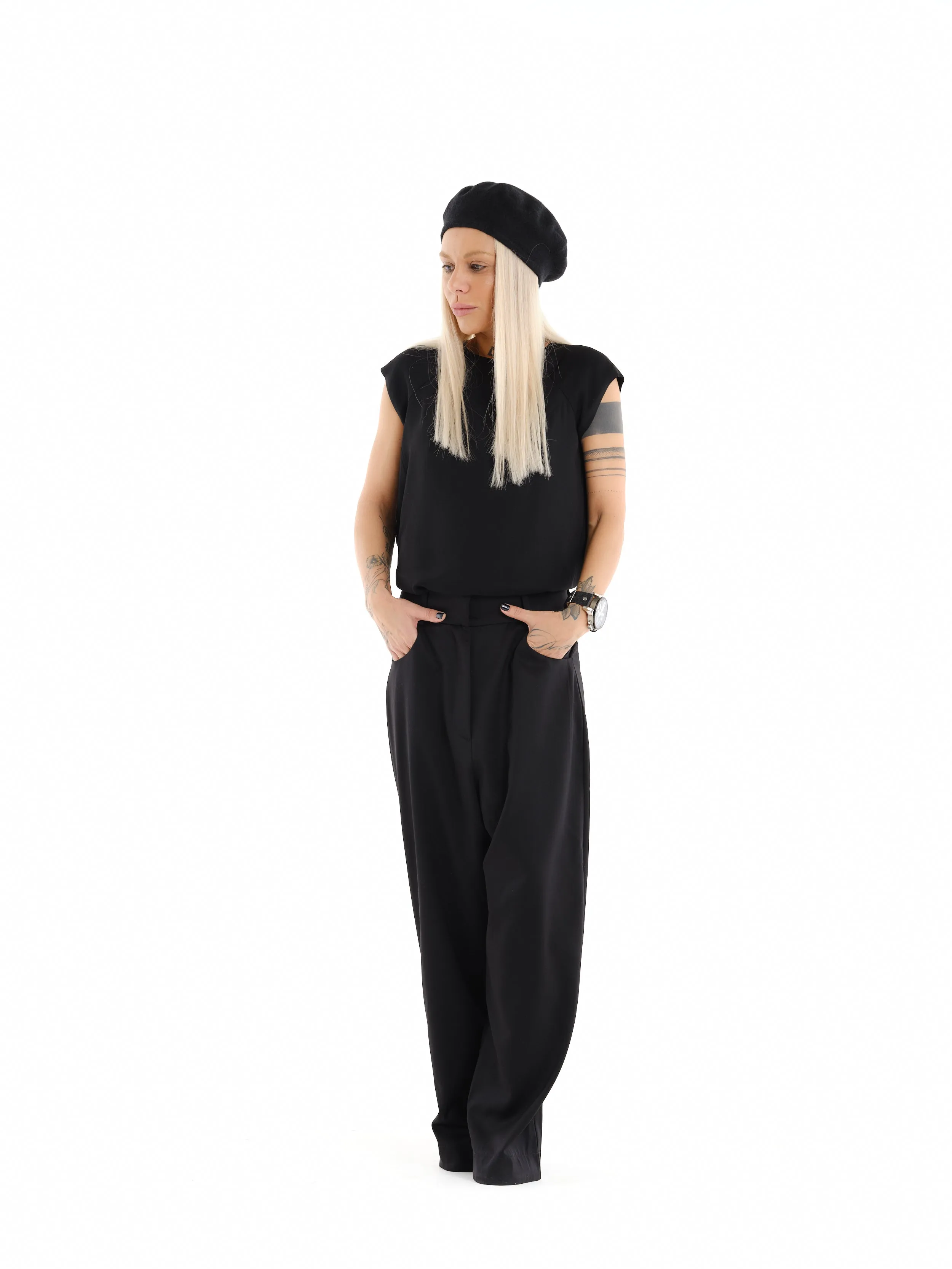 Backless Black T-Shirt