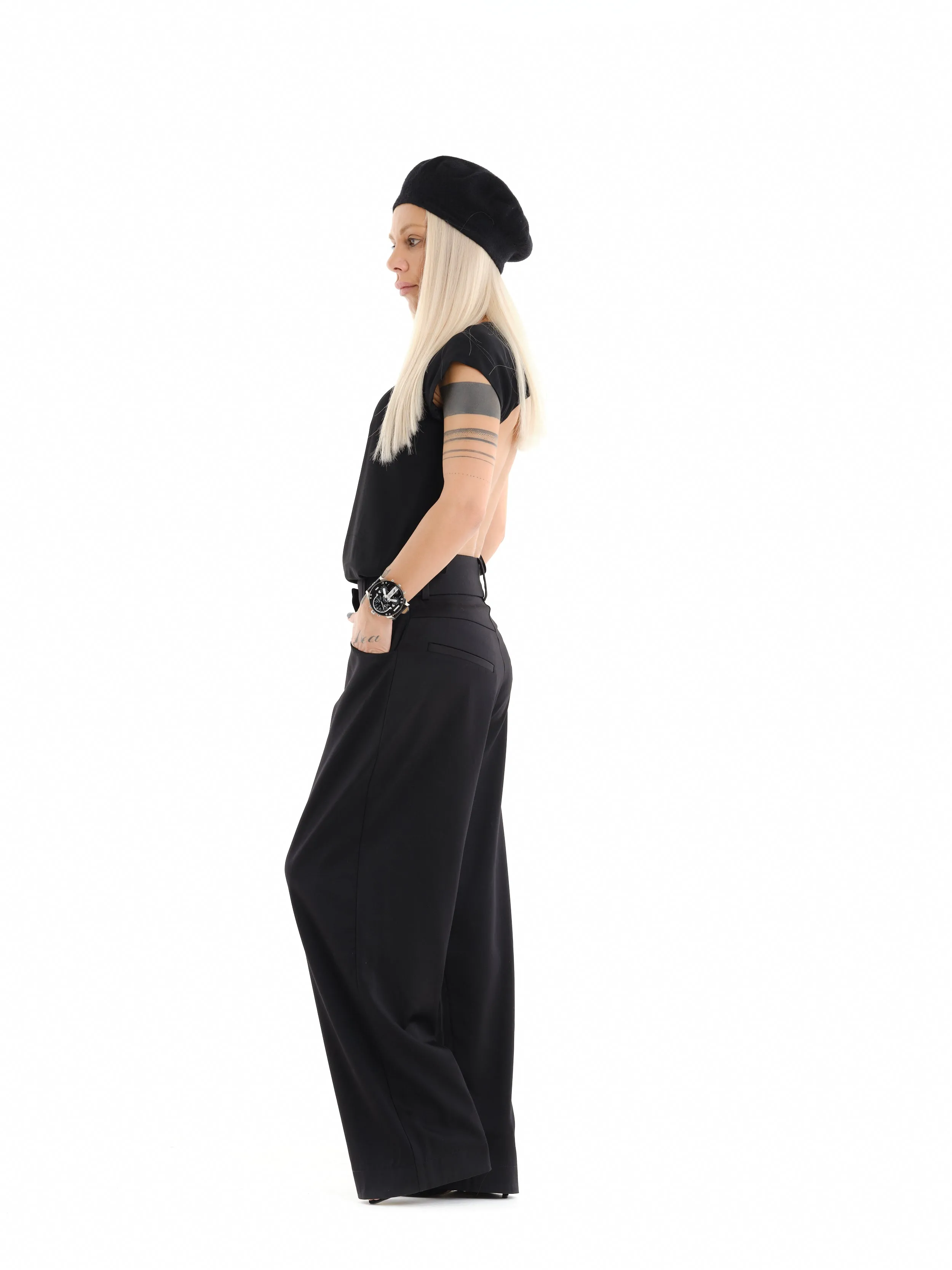 Backless Black T-Shirt