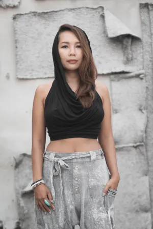 Backless Hood Top Murrala Black