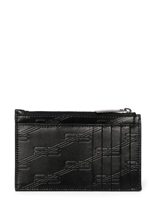 Balenciaga   BB monogram embossed card holder 