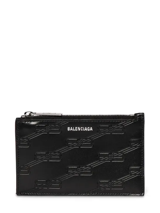 Balenciaga   BB monogram embossed card holder 