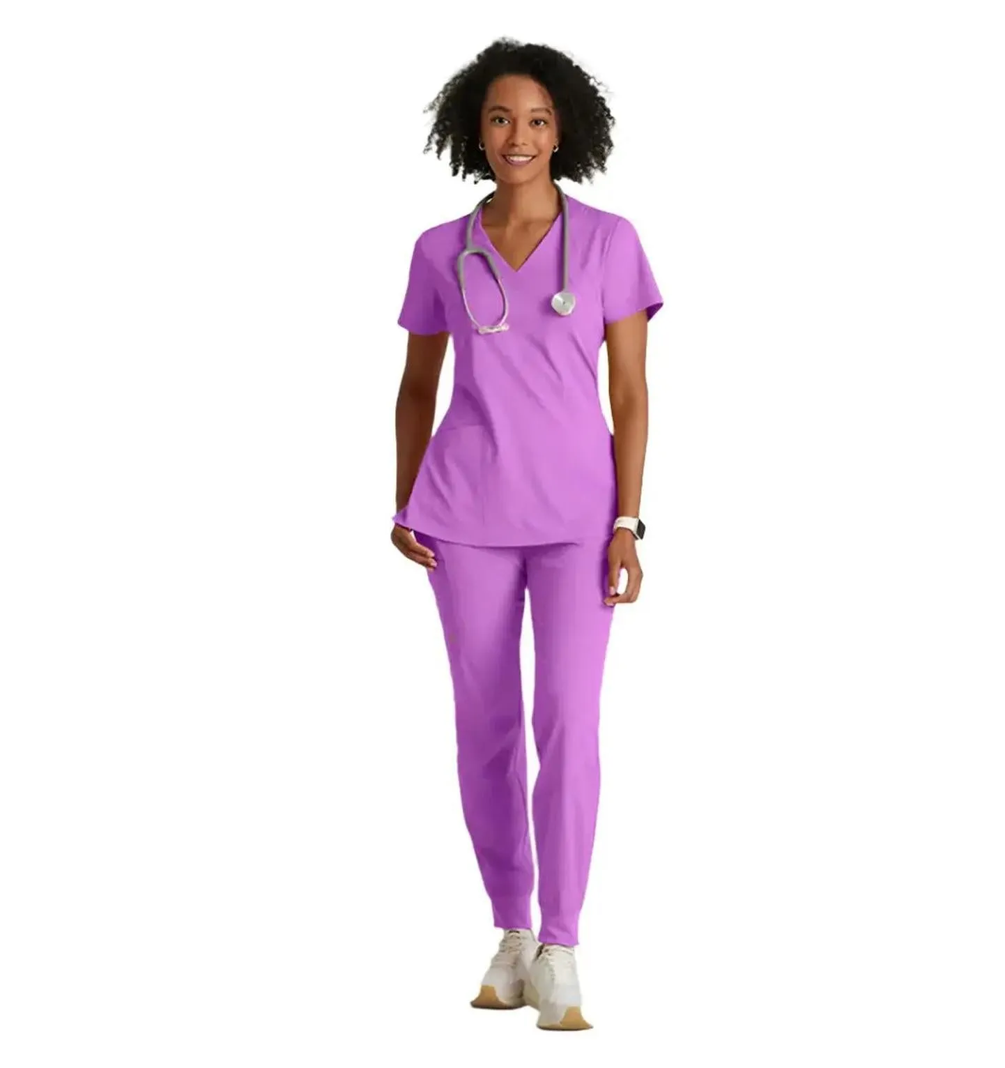 Barco One™ by Barco Racer 4-Pocket V-Neck Scrub Top-Plus