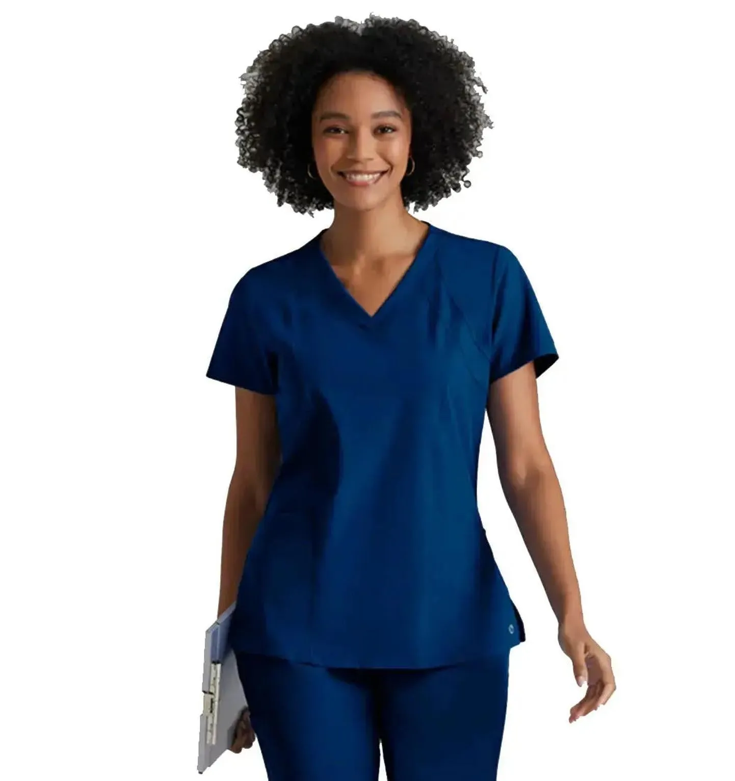 Barco One™ by Barco Racer 4-Pocket V-Neck Scrub Top-Plus