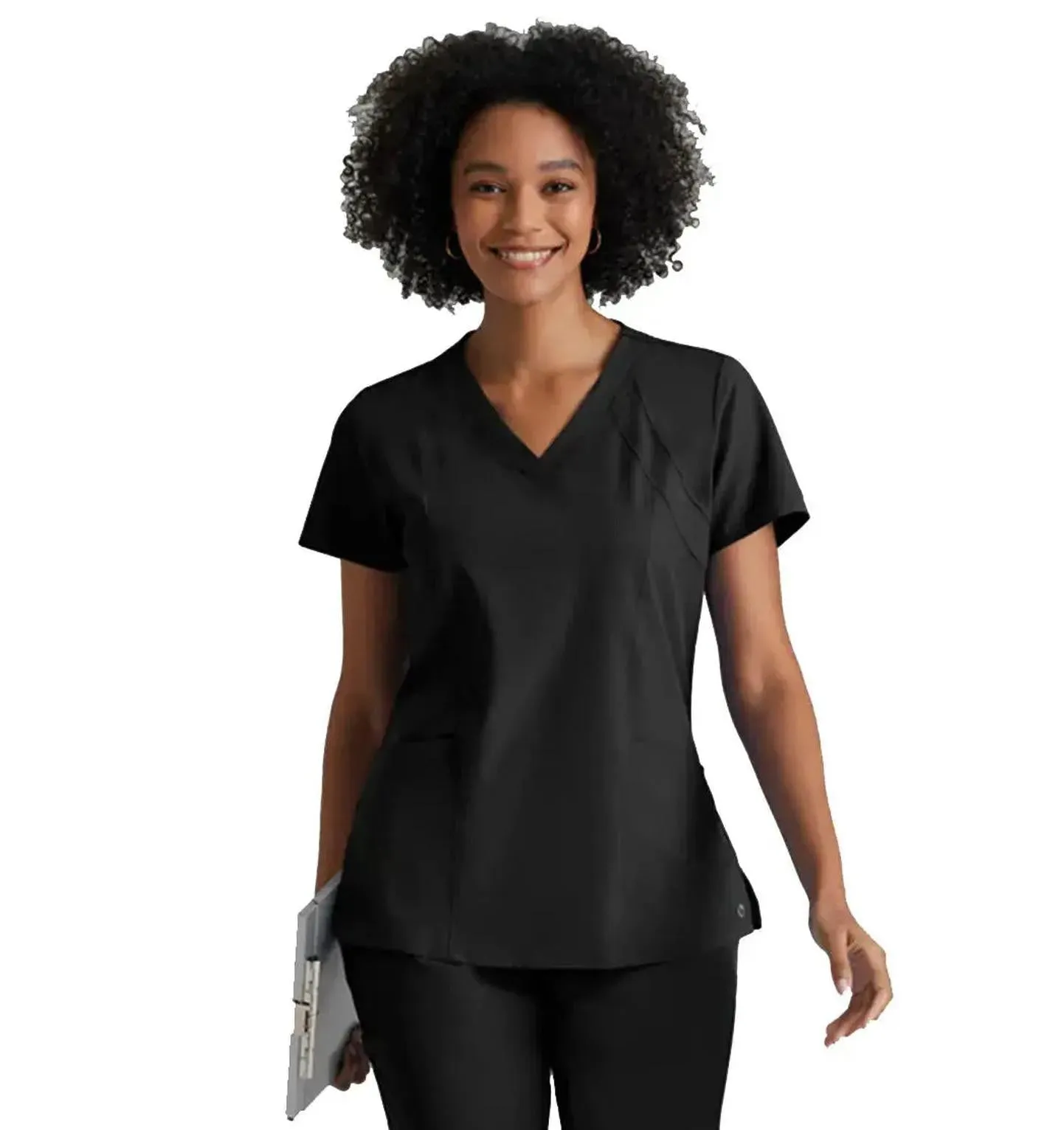 Barco One™ by Barco Racer 4-Pocket V-Neck Scrub Top-Plus