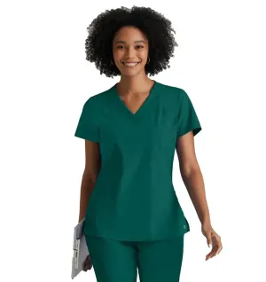 Barco One™ by Barco Racer 4-Pocket V-Neck Scrub Top-Plus