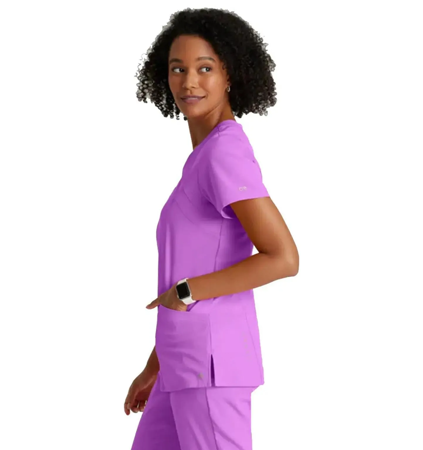 Barco One™ by Barco Racer 4-Pocket V-Neck Scrub Top-Plus