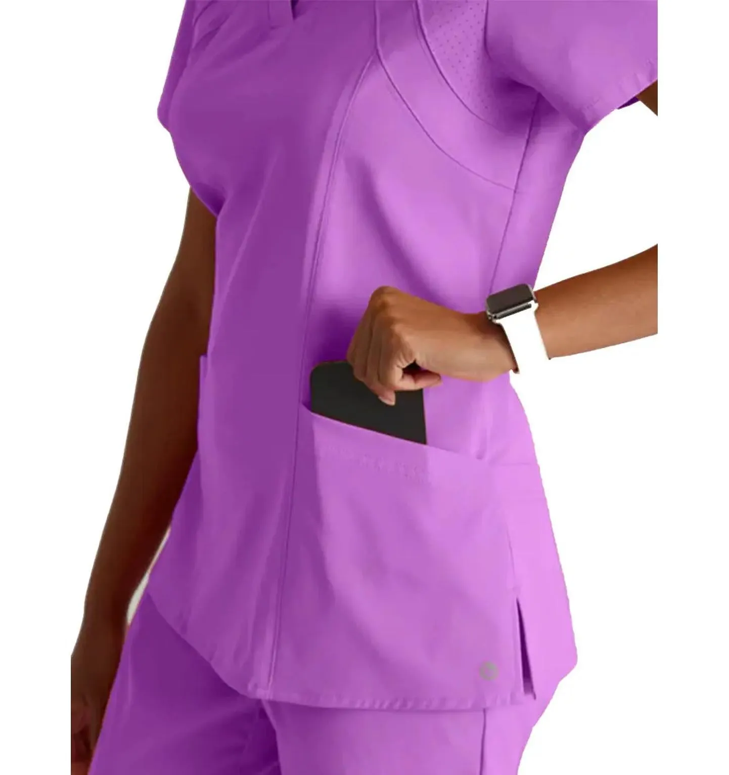 Barco One™ by Barco Racer 4-Pocket V-Neck Scrub Top-Plus