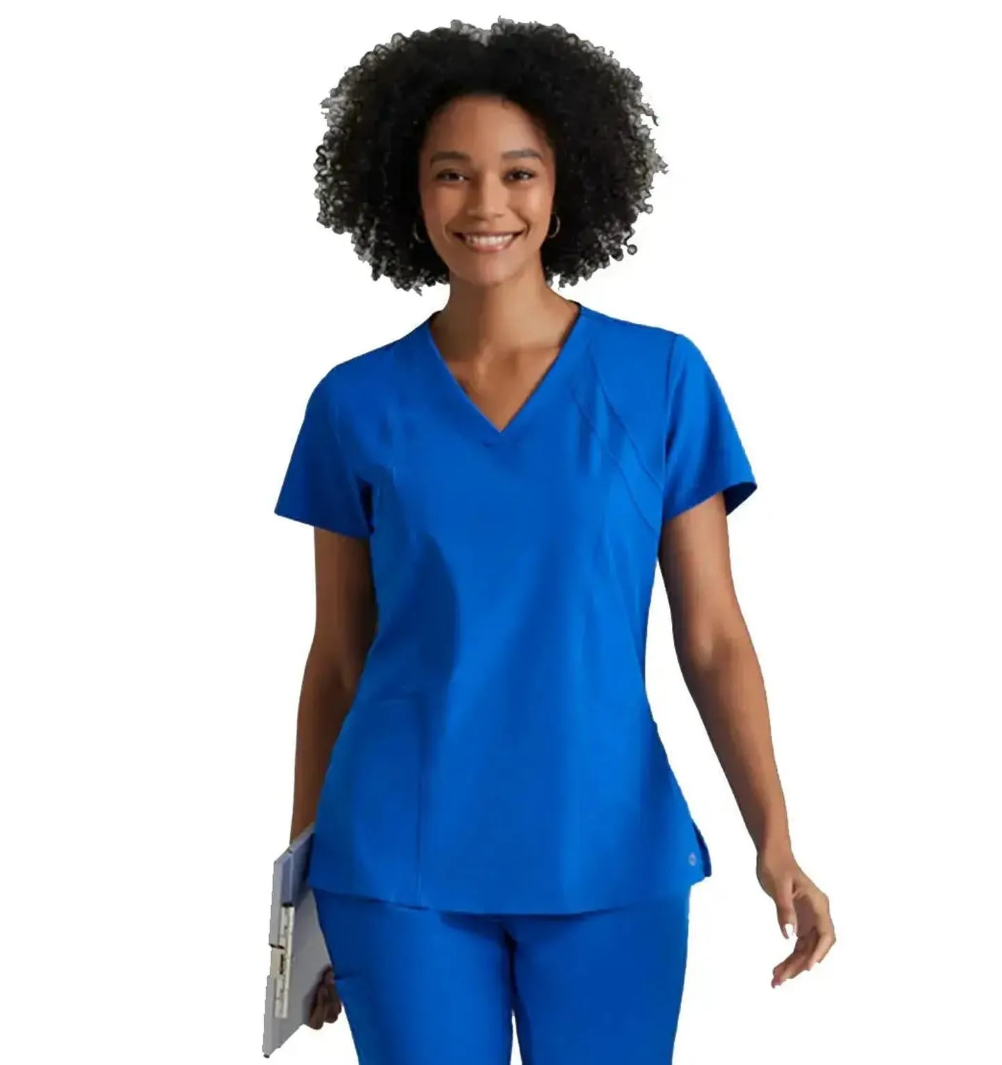Barco One™ by Barco Racer 4-Pocket V-Neck Scrub Top-Plus