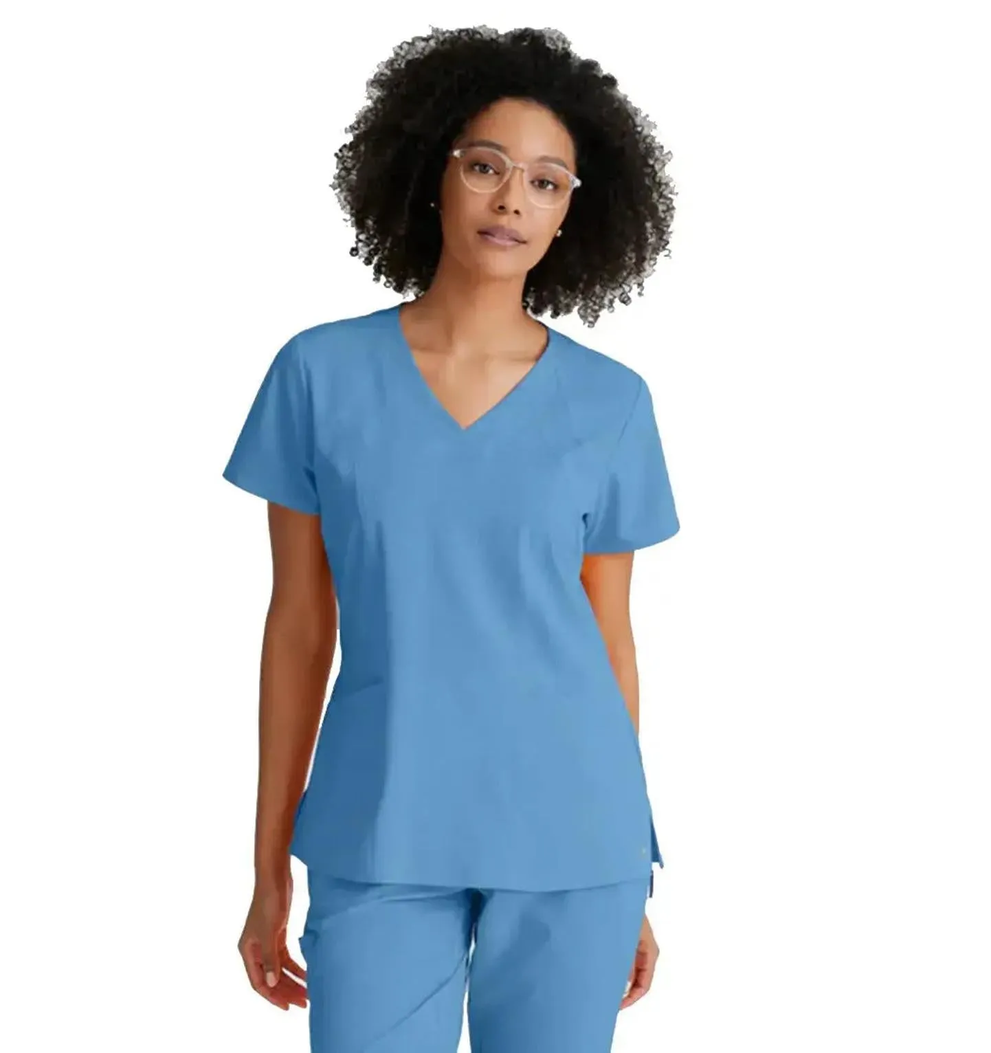Barco One™ by Barco Racer 4-Pocket V-Neck Scrub Top-Plus