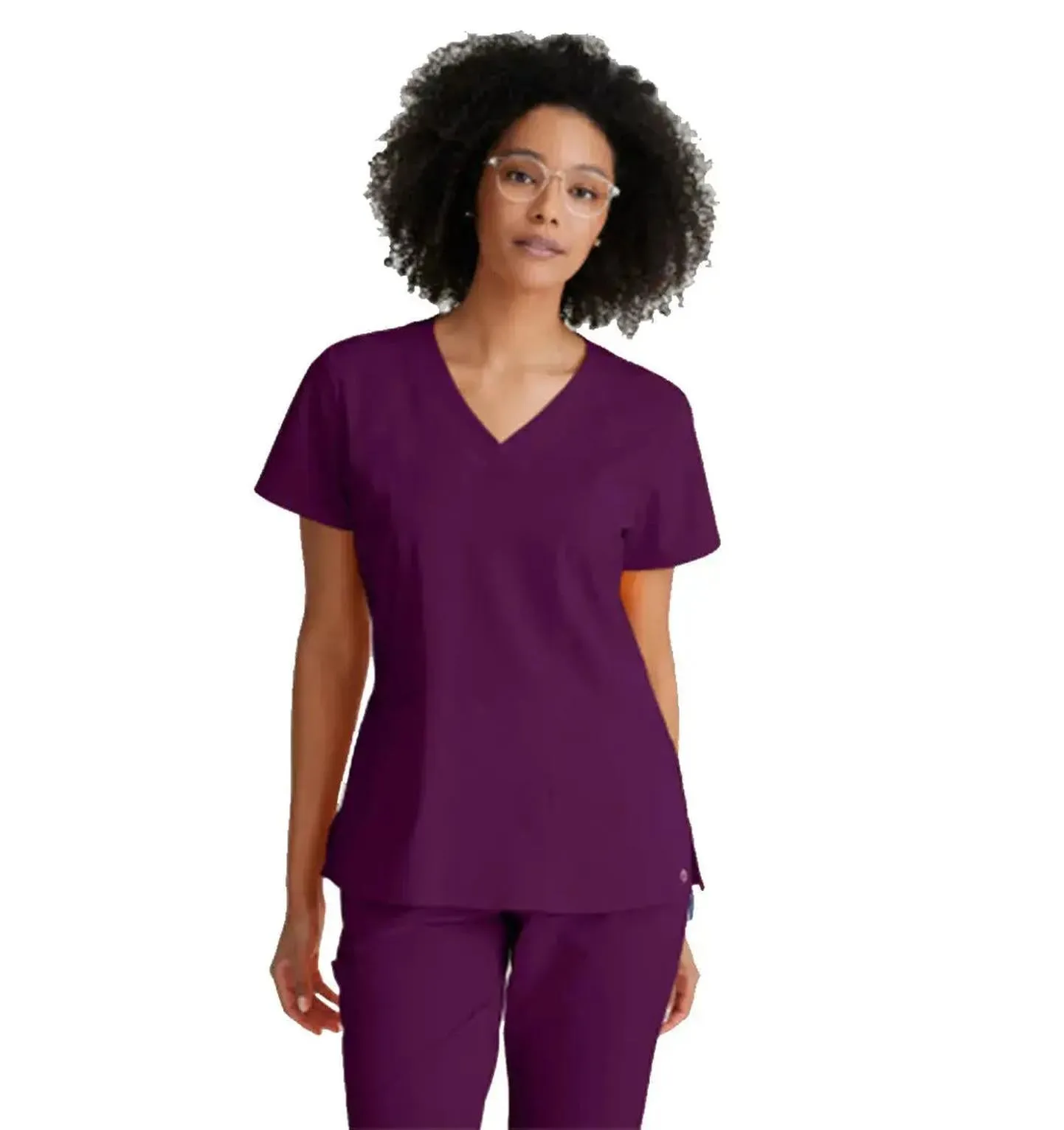 Barco One™ by Barco Racer 4-Pocket V-Neck Scrub Top-Plus