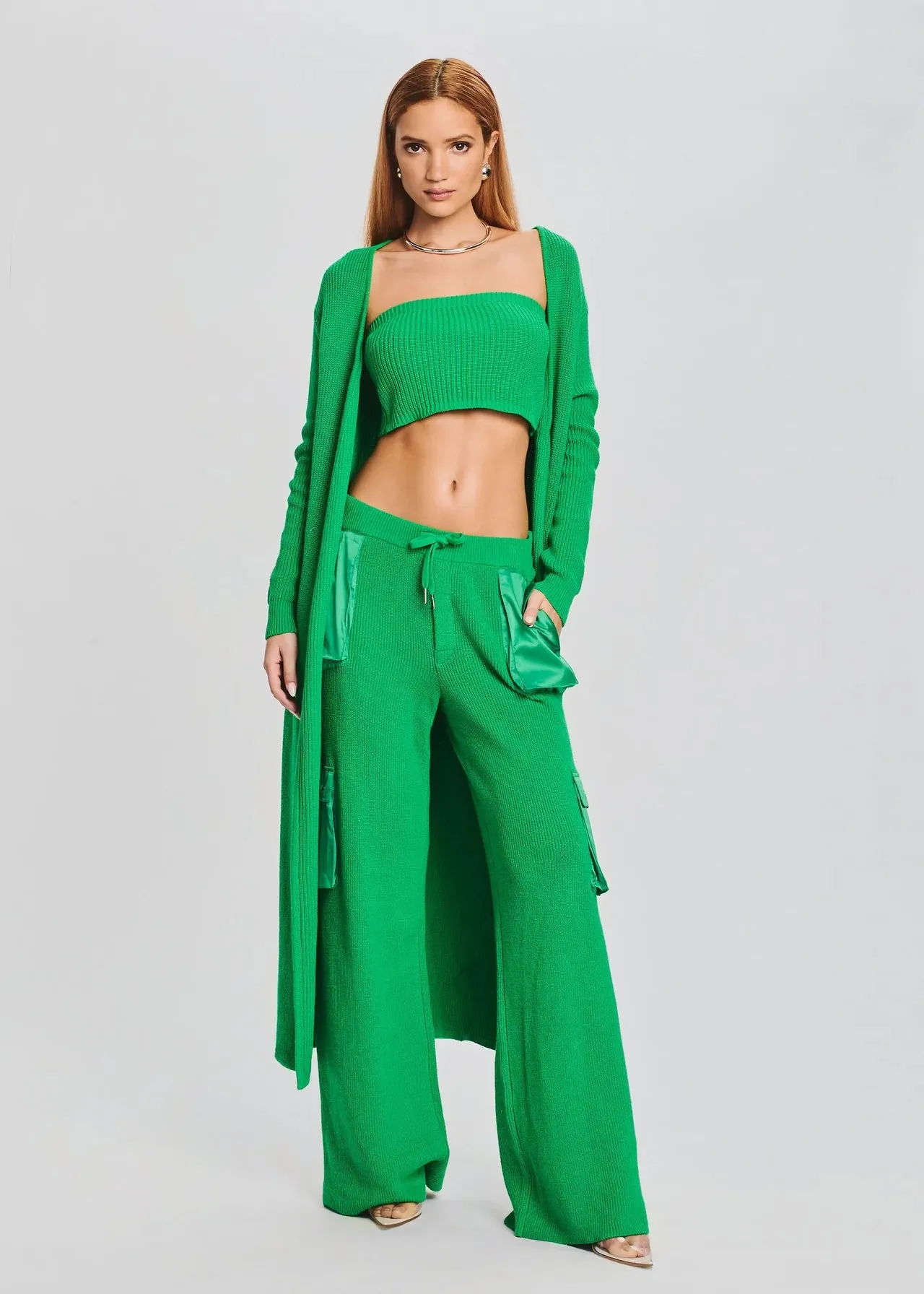 Barra Knit Bandeau in Kelly Green