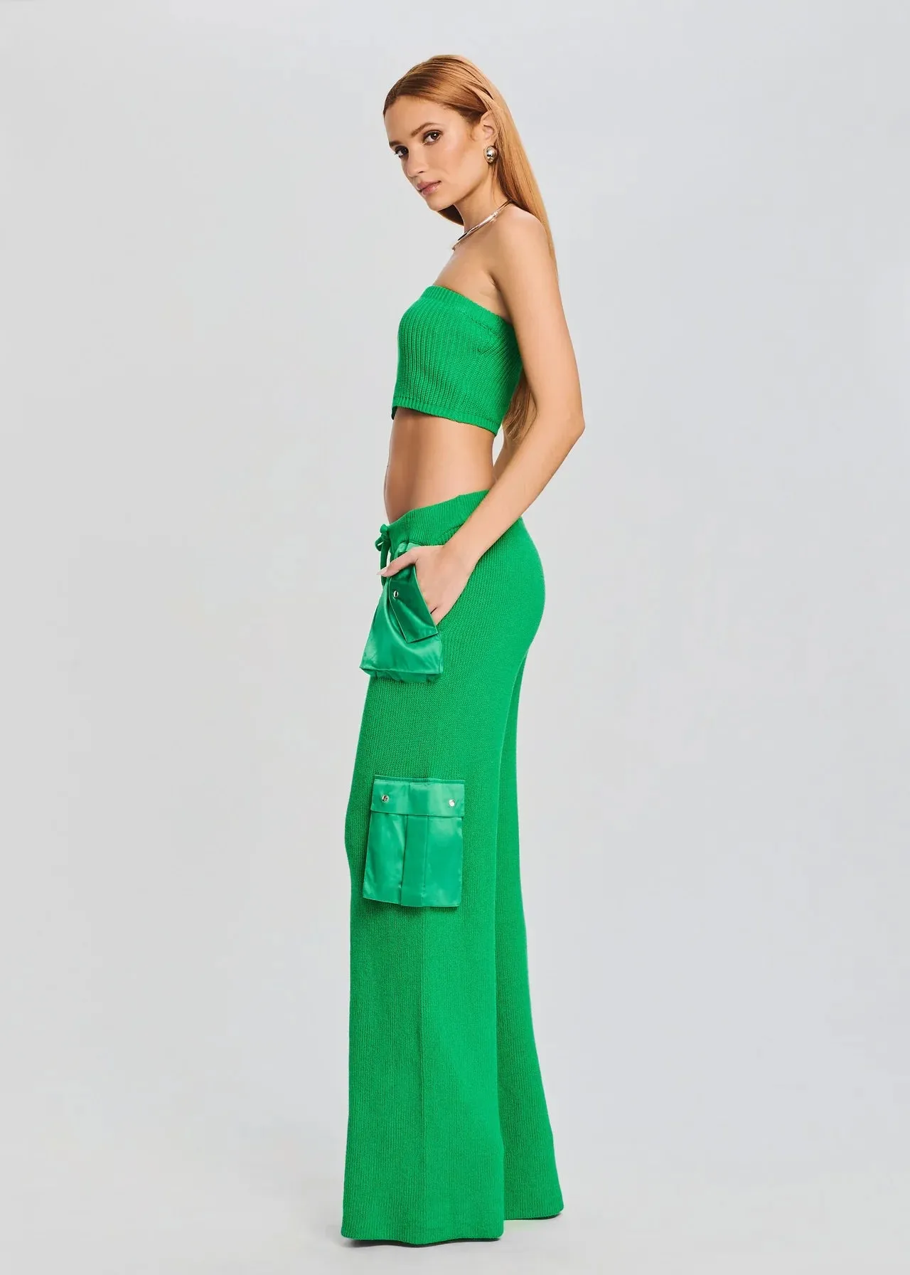 Barra Knit Bandeau in Kelly Green
