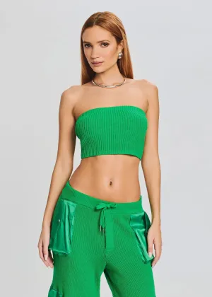 Barra Knit Bandeau in Kelly Green