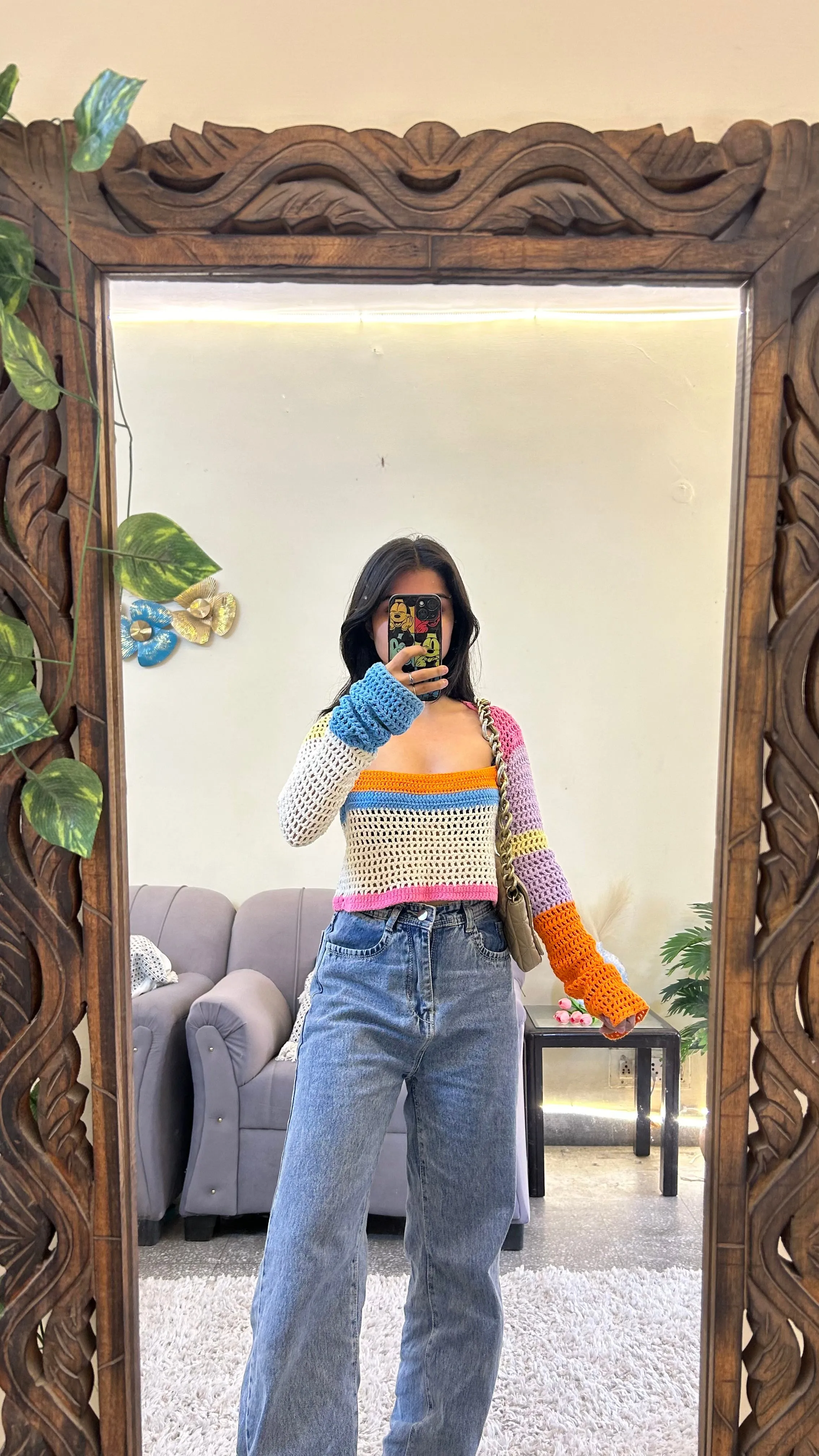 Beautiful heavy crochet top 30-32 bust